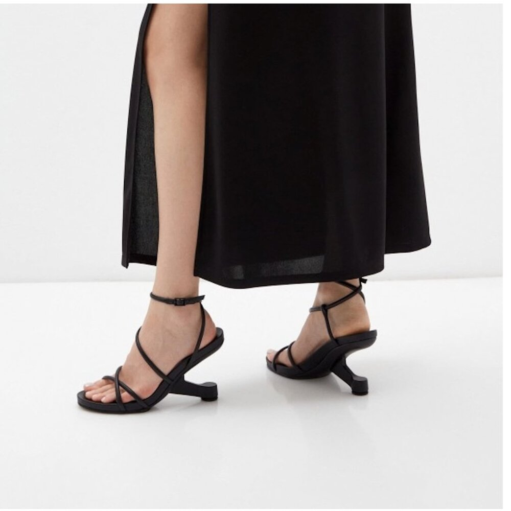 United Nude Eamz Lee Leather Strappy Sandal Black Size 40/US 10 NWOT